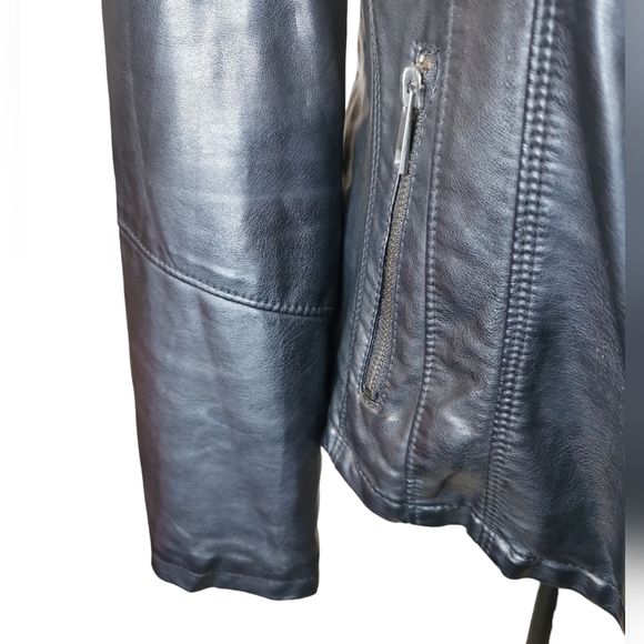dcasual Vegan Leather Jacket with Shawl Collar - Small - Picture 5 of 8